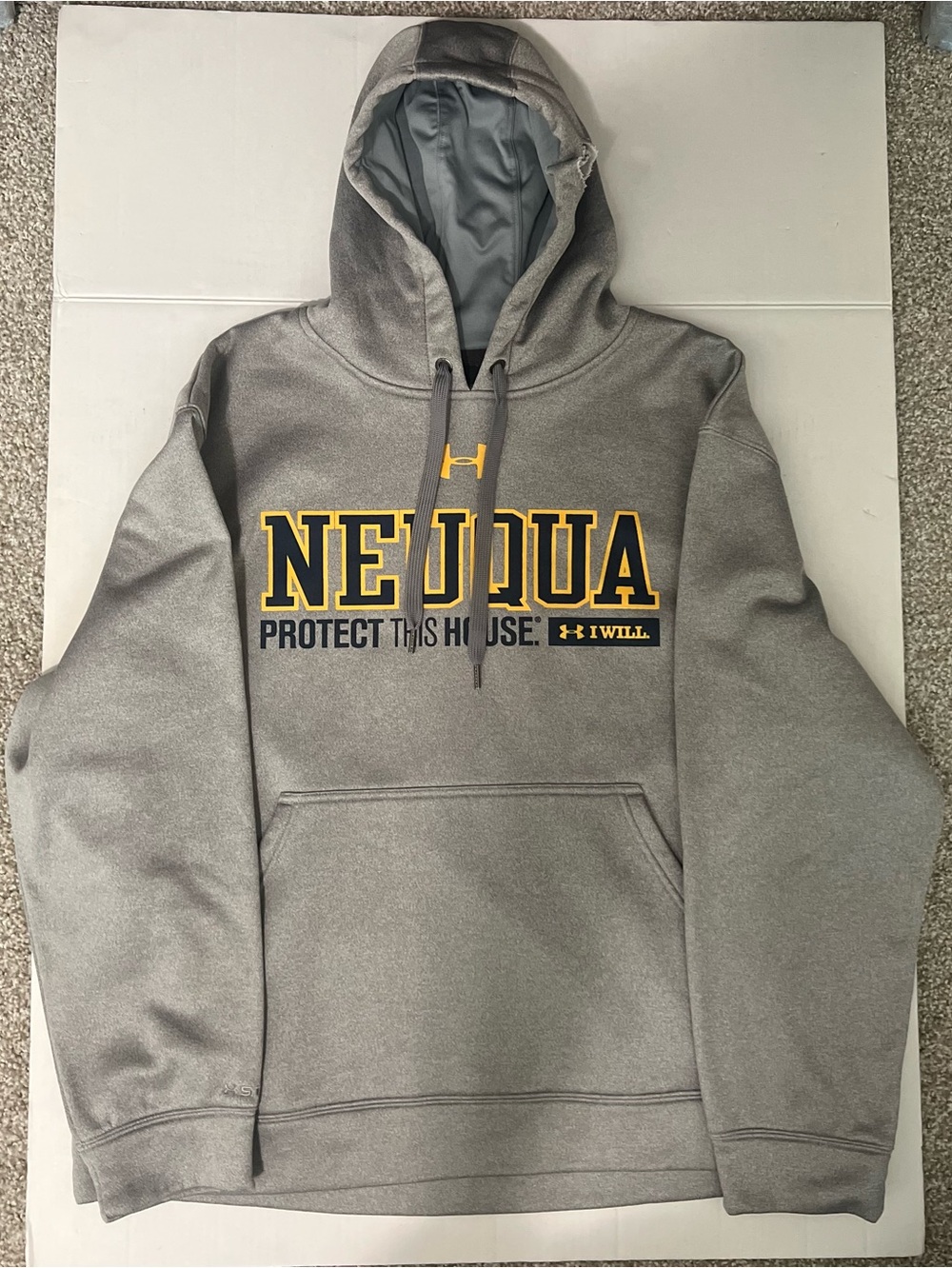 Mens Under Armour Neuqua Valley High School (IL) Wildcats Gray Hoodie size Large